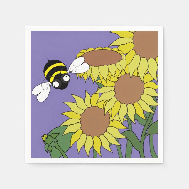 Sunflower Cocktail Napkins Pappersservett (Framsidan)