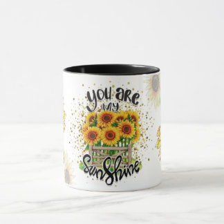 Sunflower coffee mug to celebrate Valentine's Day Mugg