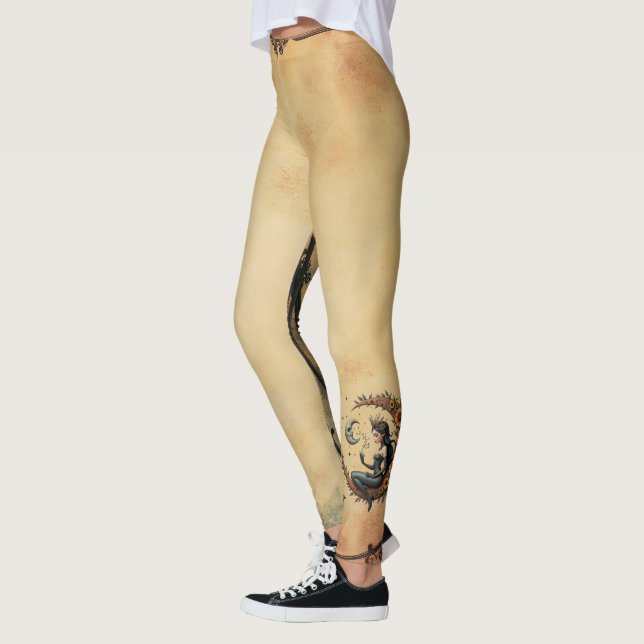 Sunflower Crescent Queen  Leggings (Vänster)