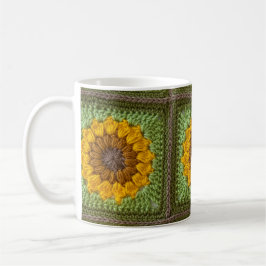 Sunflower Crochet Mug Kaffemugg