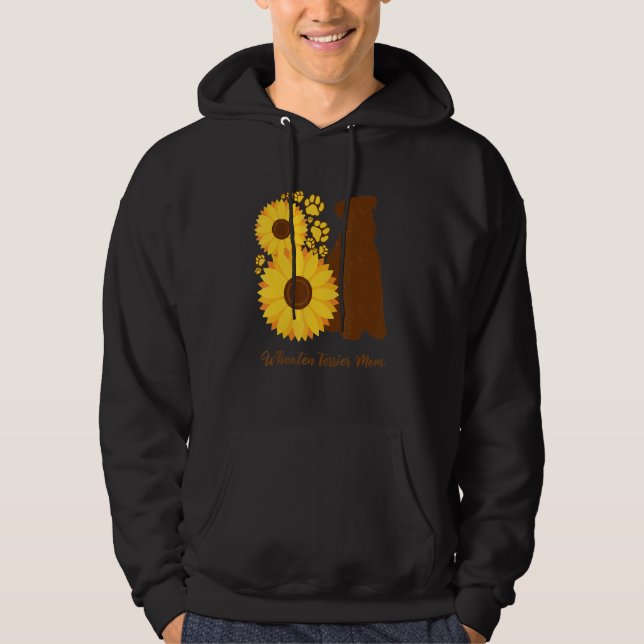 Sunflower Dog Mom - Wheatie Wheaten Terrier Hoodie (Framsida)