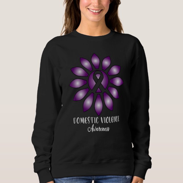 Sunflower Domestic Violence Awareness T Shirt (Framsida)