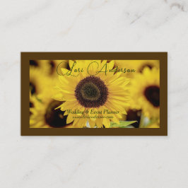 Sunflower Event Planner Business Card Visitkort