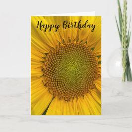 SUNFLOWER FÄLT PHOTO GRATTIS PÅ FÖDELSEDAGEN GREET KORT