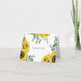 Sunflower Family Birthday Party Thank You Tack Kort