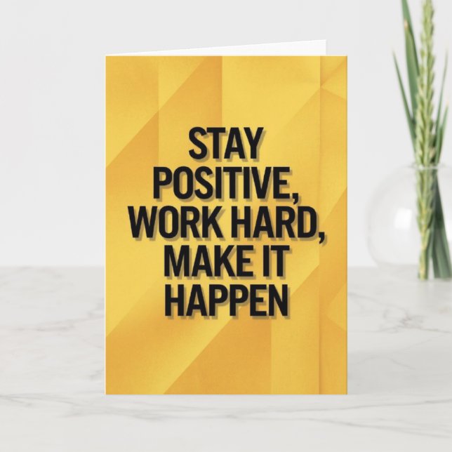 Sunflower Field "BELIEVE" Inspirational Hope Card Kort (Framsida)