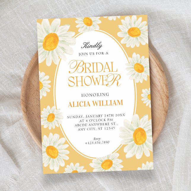 Sunflower Floral seamless pattern bridal shower Inbjudningar (Skapare uppladdad)