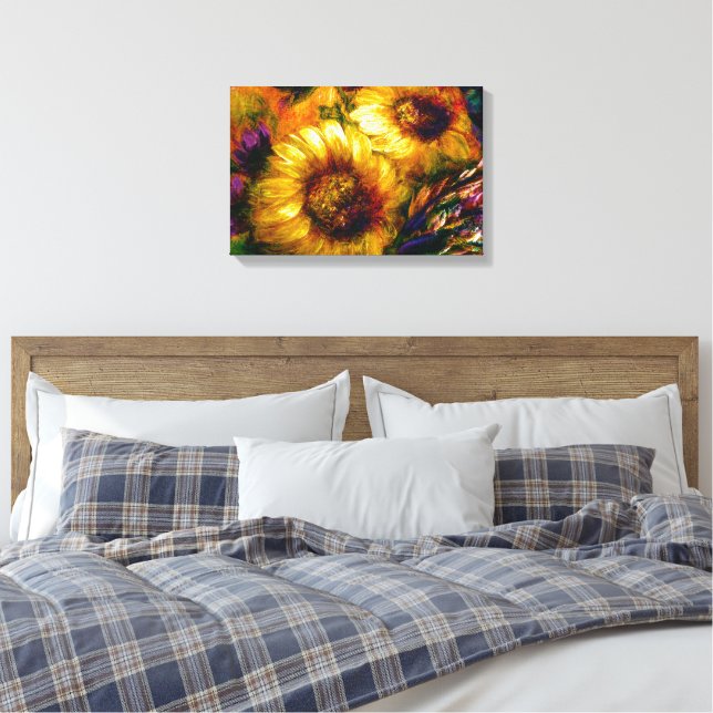 "Sunflower Gold" 18" x 12"  Canvastryck (Insitu (sovrum))
