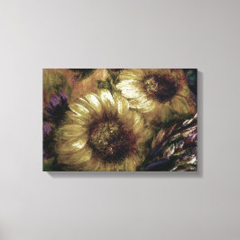 "Sunflower Gold" [design 2] 18" x 12"  Canvastryck