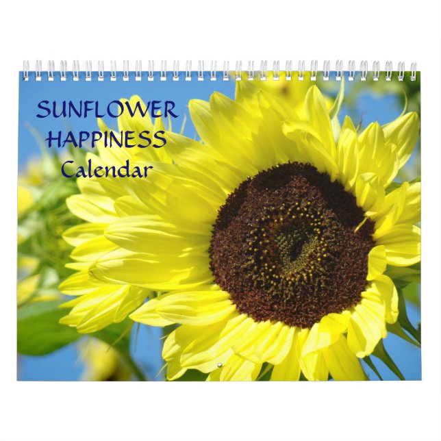 SUNFLOWER HAPPINESS Calendar Office-gåvor Kalender (Omslag)