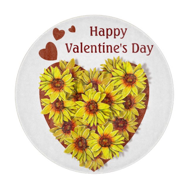 Sunflower Heart Cutting Board (Framsidan)