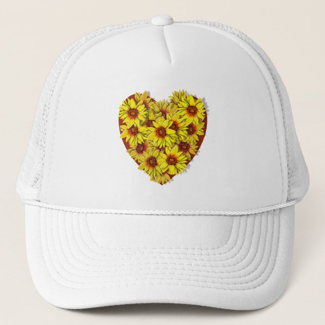 Sunflower Heart Hat Keps (Framsida)
