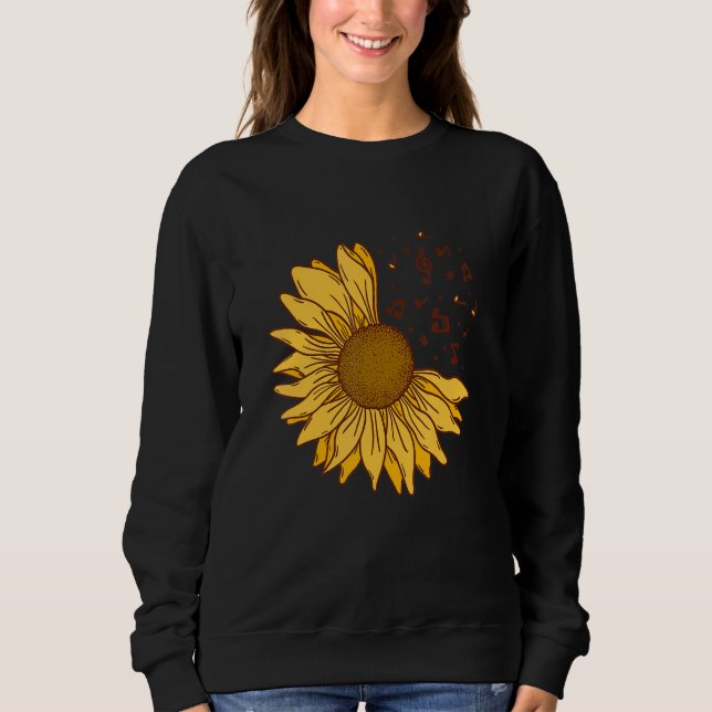 Sunflower Hope Positive Music Flowers Sunflowers T Shirt (Framsida)
