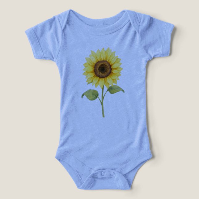 Sunflower Illustration — Bright Botanical Art T Shirt (Design Framsida)