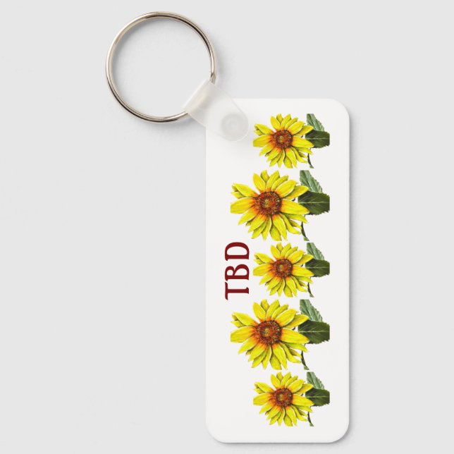 Sunflower Keychain Nyckelring (Framsida)