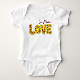 Sunflower Love Baby Bodysuit T Shirt