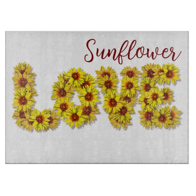 Sunflower Love Cutting Board (Framsidan)