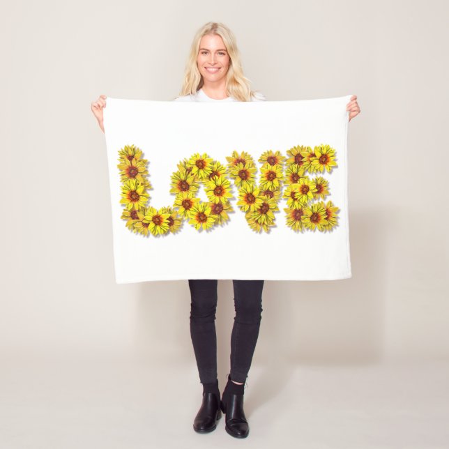Sunflower Love Fleece Blanket (På plats)
