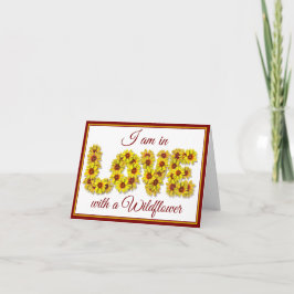 Sunflower Love Folded Greeting Card Kort