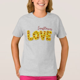 Sunflower Love Kids Top T Shirt