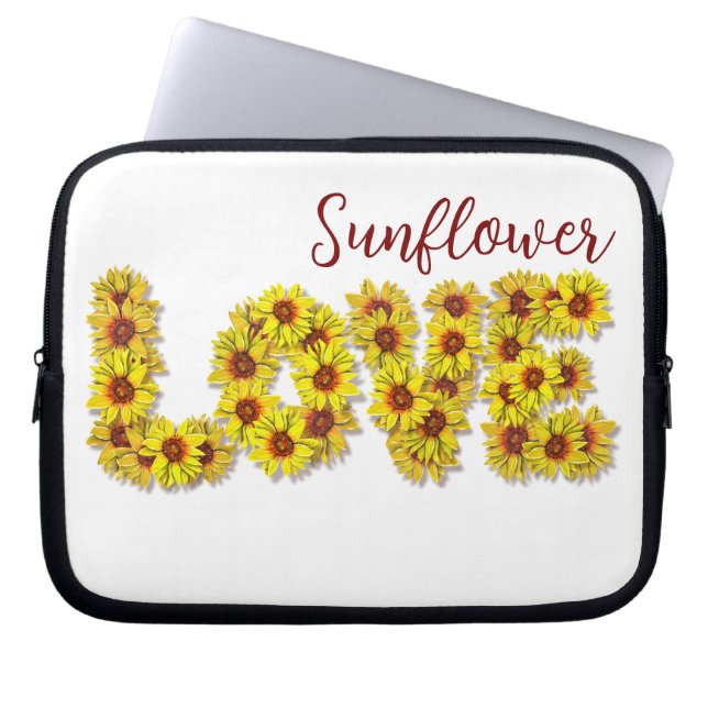Sunflower Love Laptop Case Laptop Fodral (Framsidan)
