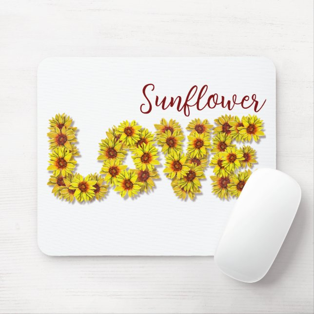 Sunflower Love Mouse Pad Musmatta (Med mus)