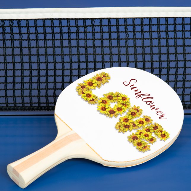 Sunflower Love Ping Pong Paddle Pingisracket (Insitu)