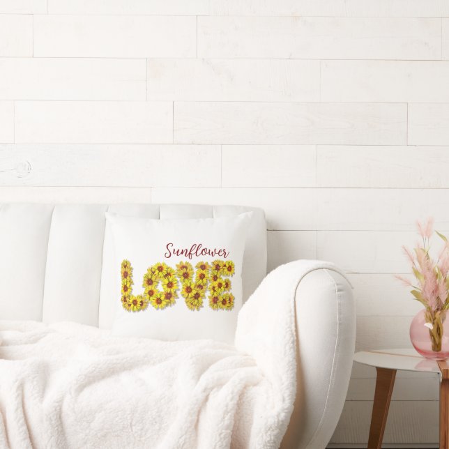 Sunflower Love Throw Pillow Kudde (Soffa)