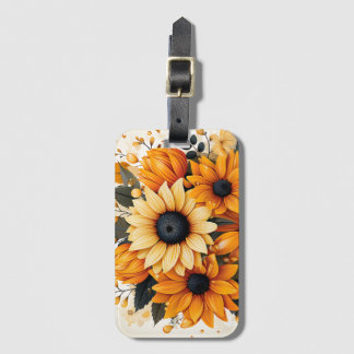 Sunflower luggage tag bagagebricka