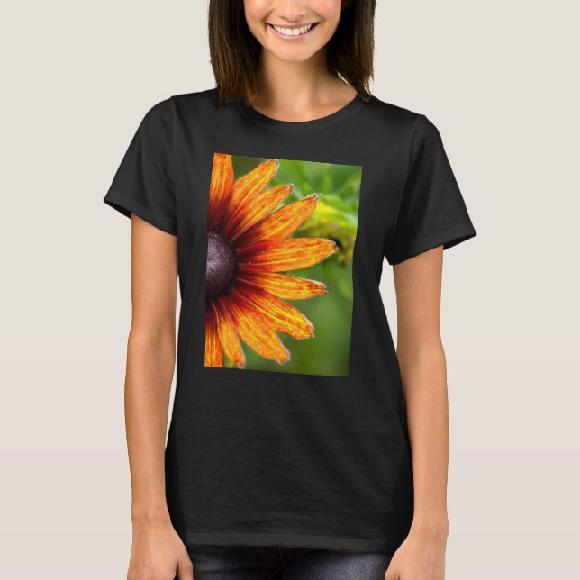 Sunflower Macro Photography  T Shirt (Framsida)