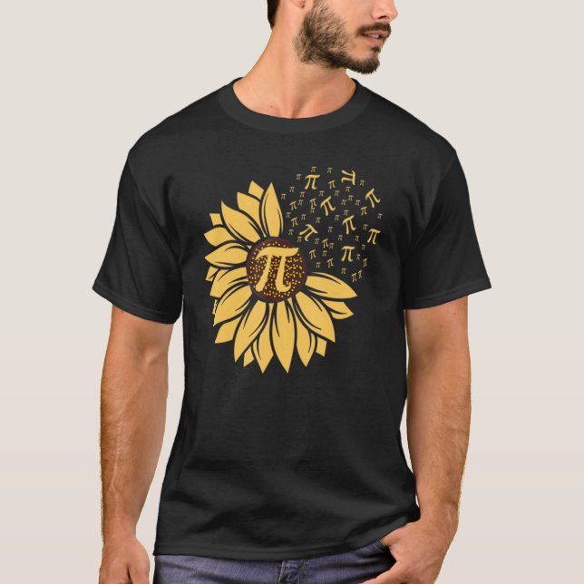 Sunflower Math Nerd Shirt Pi Symbol T shirt Pi Day (Framsida)