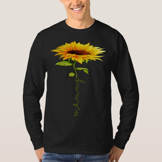 Sunflower Mommy Mother's Day Floral Funny Matching T Shirt (Framsida)
