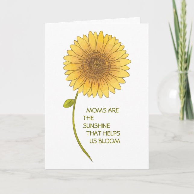 Sunflower Mother's Day Card Kort (Framsida)