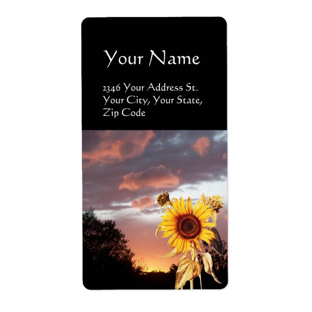 SUNFLOWER OCH SOMMER SUNSET FRAKTSEDEL (Framsidan)