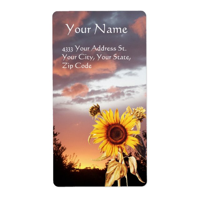 SUNFLOWER OCH SOMMER SUNSET FRAKTSEDEL (Framsidan)