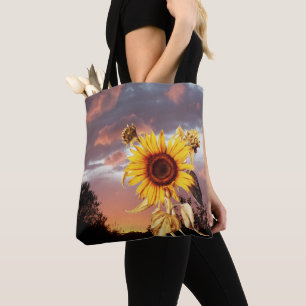 SUNFLOWER OCH SOMMSMJÖLK MED ROSA NEDLÄGGNINGAR TYGKASSE