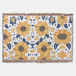 Sunflower pattern cozy Blanket for New Home Filt