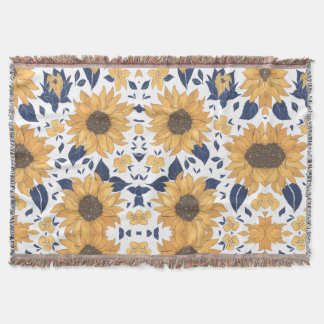 Sunflower pattern cozy Blanket for New Home Filt