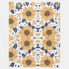 Sunflower pattern stylish Blanket for New Home Fleecefilt