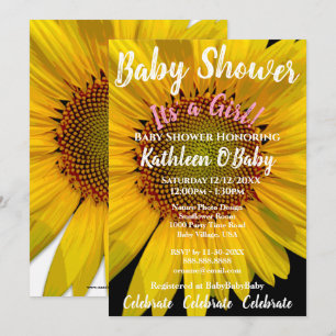 SUNFLOWER PHOTO FLICKA SHOWER ANBUD INBJUDNINGAR