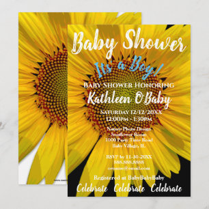 SUNFLOWER PHOTO POJKE SHOWER ANBUD INBJUDNINGAR