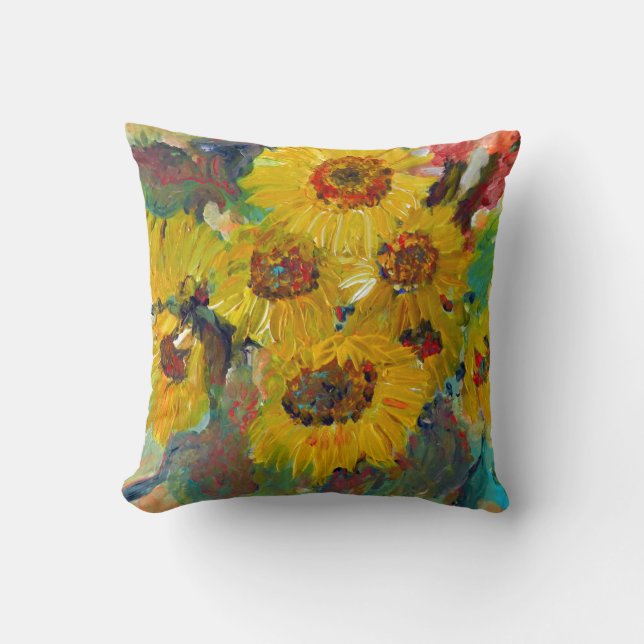 sunflower pillow kudde (Framsida)