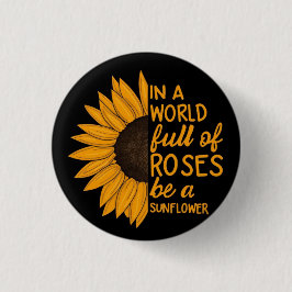 Sunflower pin│Inspirational Gift│Positive Badge Knapp