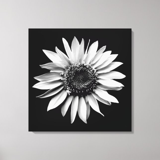 'Sunflower Portrait' lindad canvastryck (Framsida)