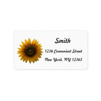Sunflower Return Address Label Adressetikett
