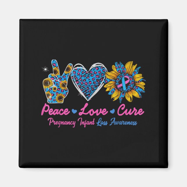 Sunflower Ribbon Pregnancy Infant Loss Awareness C Magnet (Framsidan)