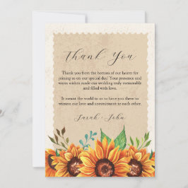 Sunflower Rustic Floral Tack Kort