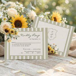 Sunflower Rustic Wedding OSA Kort