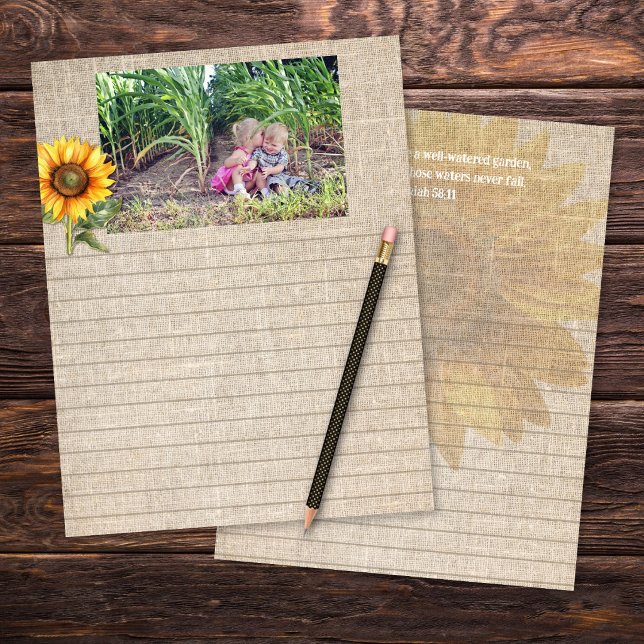 Sunflower Scrapbook Paper Custom Photo (Skapare uppladdad)