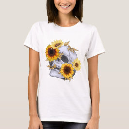 SUNFLOWER SKULL WOMEN'S T SHIRT